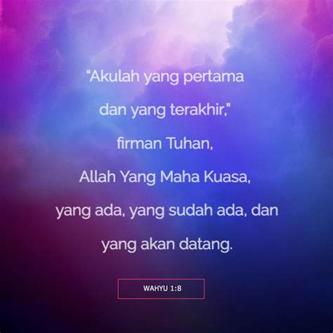 wahyu 1 ayat 8.